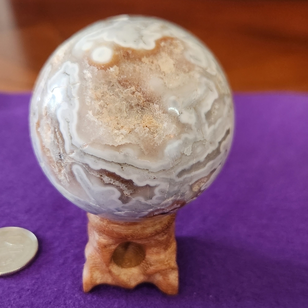 Blue and brown sphere